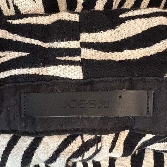 Joes Jeans Paperbag Shorts Size 32 White Black Zebra Animal Print High Rise Belt - Picture 7 of 7